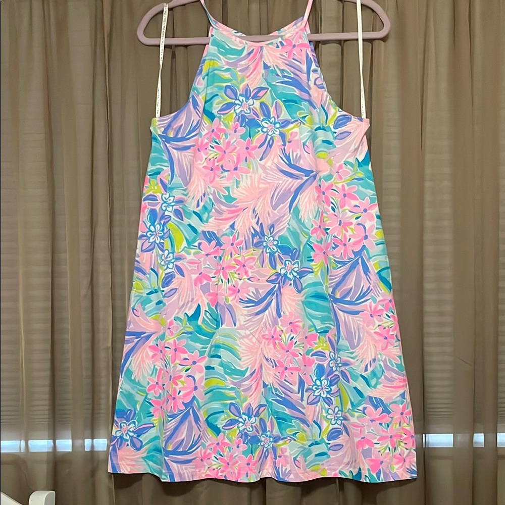 Lilly Pulitzer Pink and Blue Floral Margot Dress